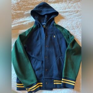 Ralph Lauren Polo baseball button down hoodie